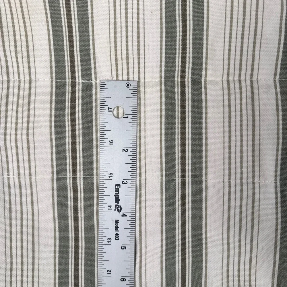Set 2 Ticking Stripe Swag Valances Gray Cream Farmhouse Country Cottage 33